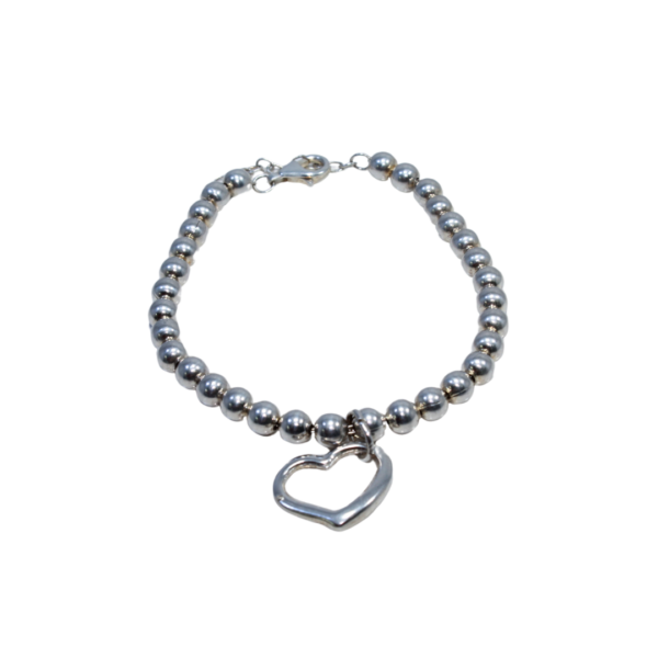 Pulsera de plata dije de corazón